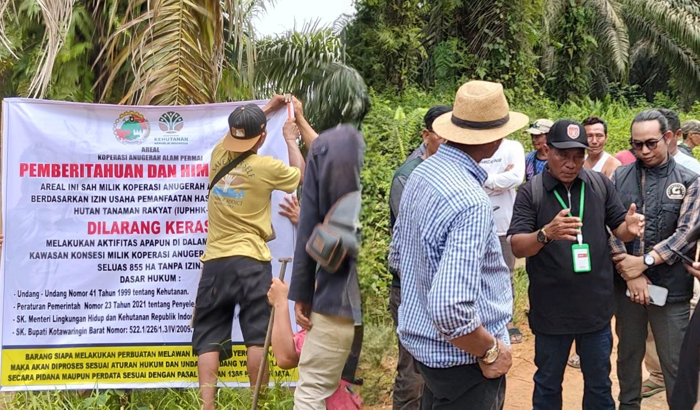 Warga Pasang Spanduk Larangan di Lahan PT AJP, Kades Kerabu: Ini Demi Kepastian dan Hindari Konflik